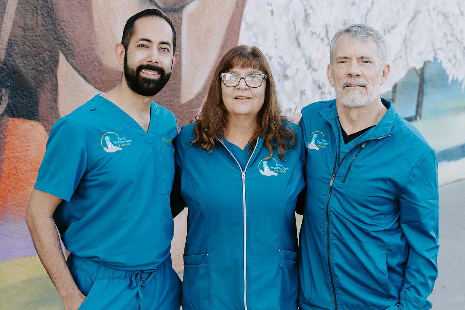 3 Vets In Blue Scrubs